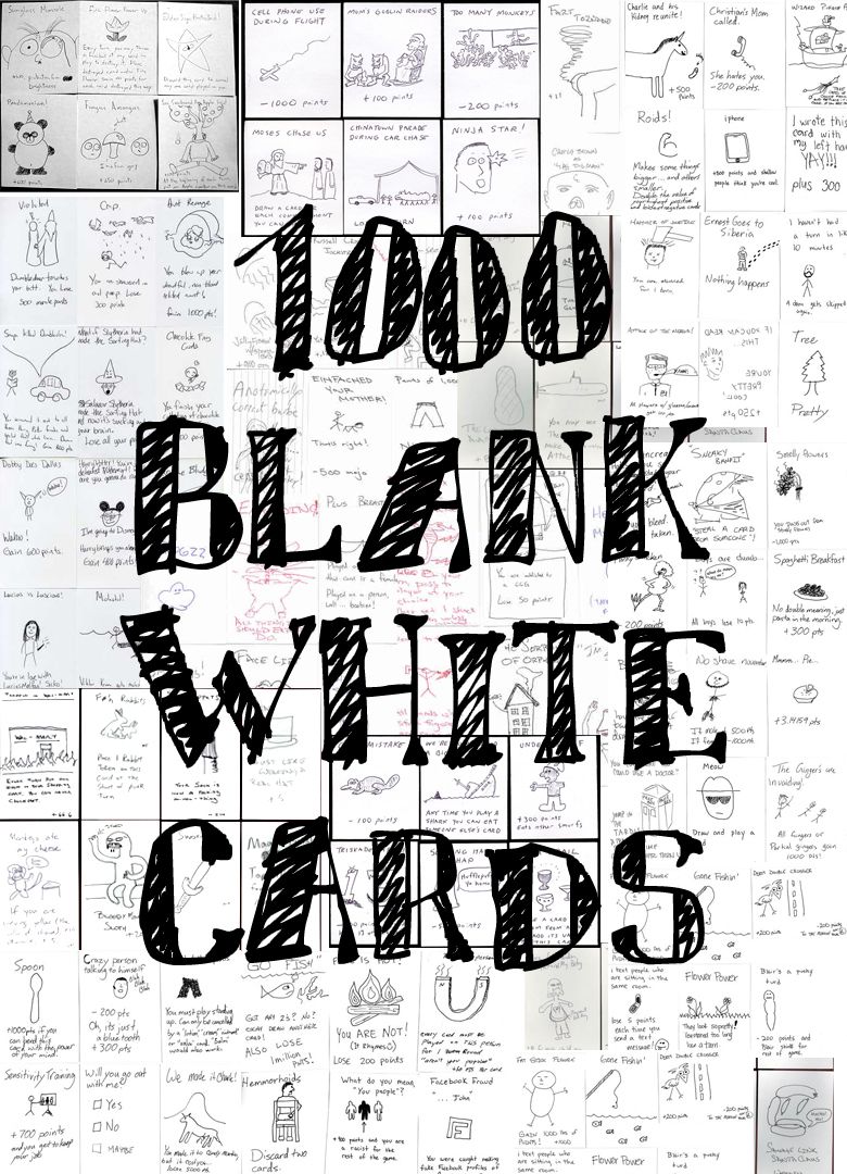 1000 Blank White Cards box art