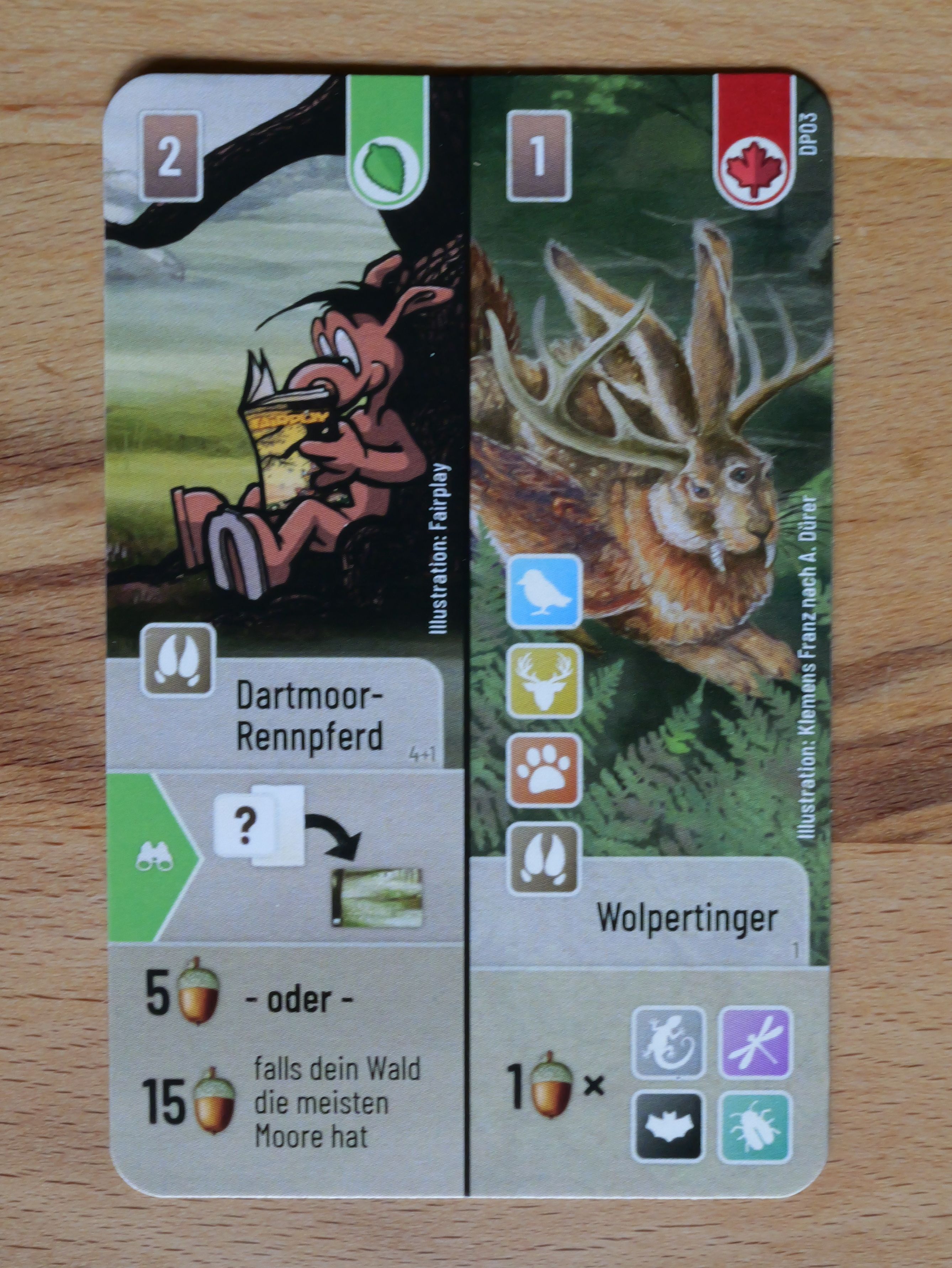 Forest Shuffle: Dartmoor – Dartmoor Rennpferd / Wolpertinger Promo Card box art