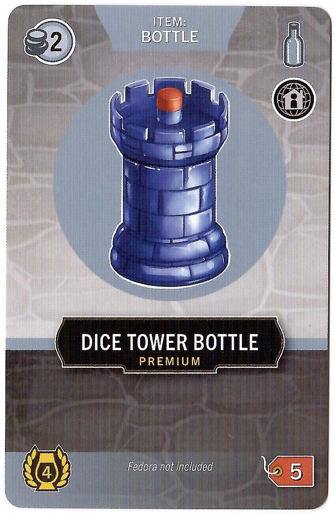 Distilled: Dice Tower Bottle Promo Card doboz