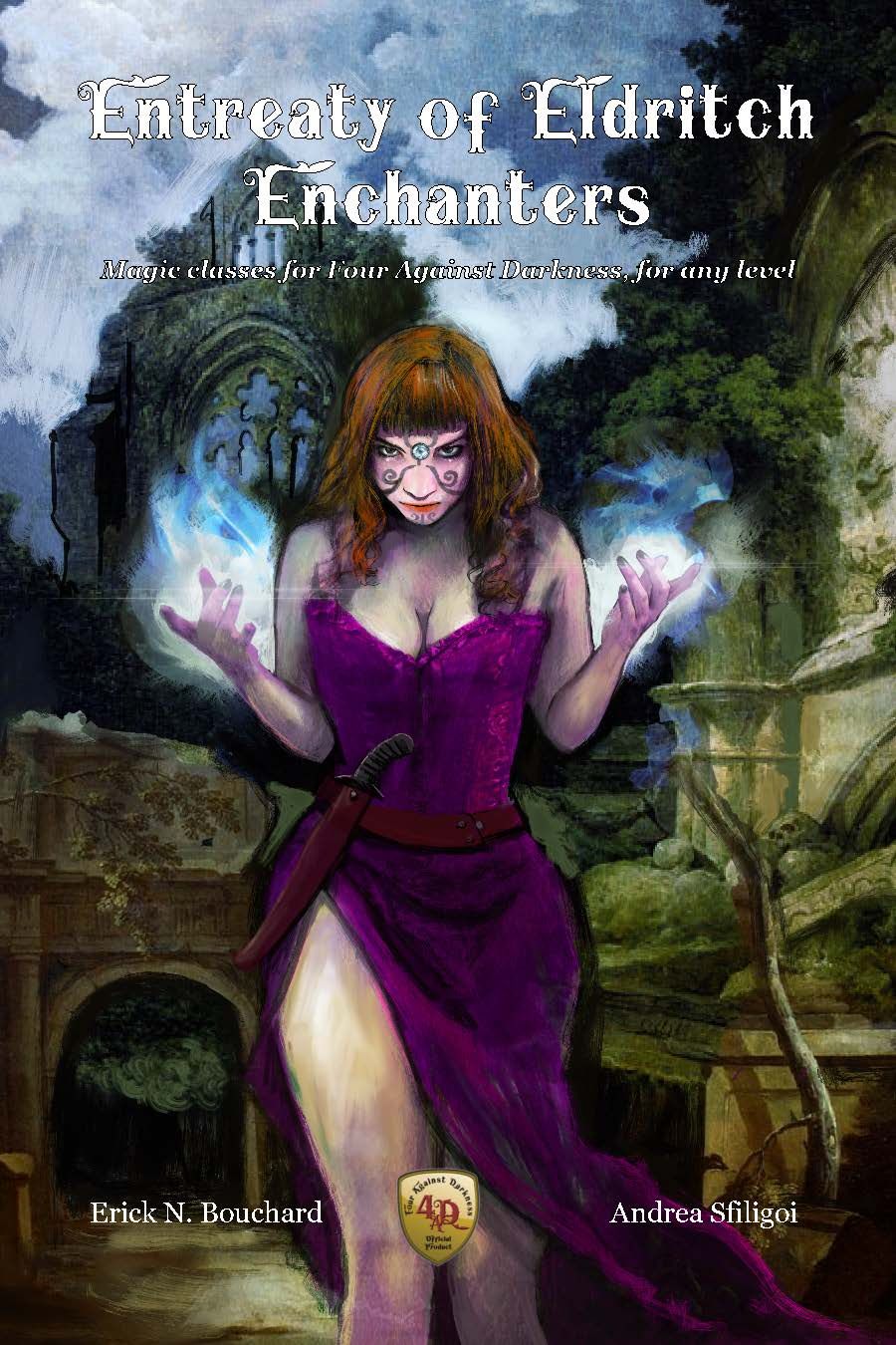 Entreaty of Eldritch Enchanters: Magic classes for Four Against Darkness box art