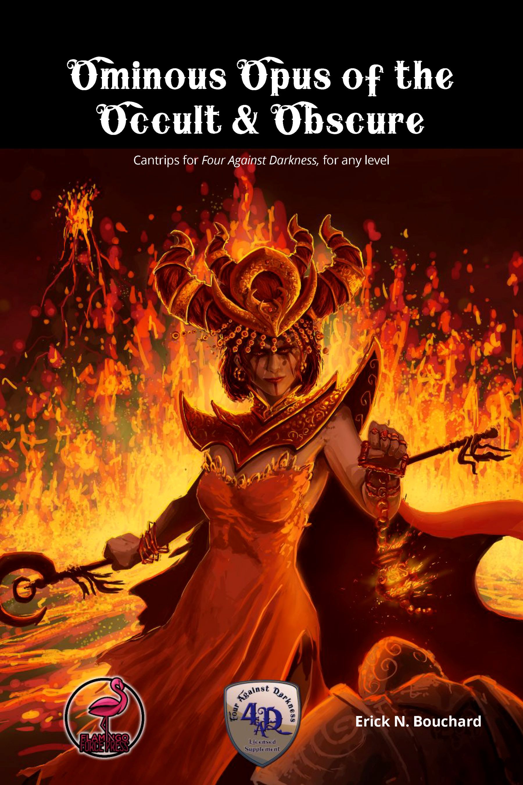 Coperta Ominous Opus of the Occult & Obscure: Cantrips for Four Against Darkness