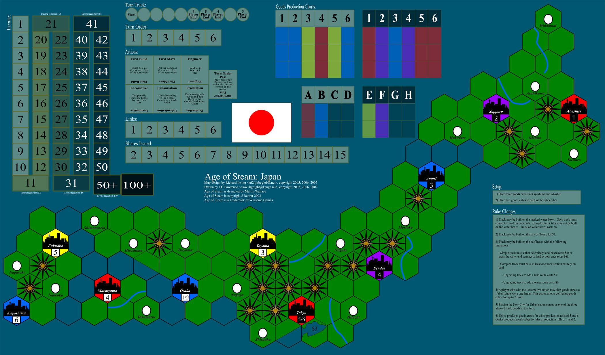 Japan (fan expansion for Age of Steam) box art