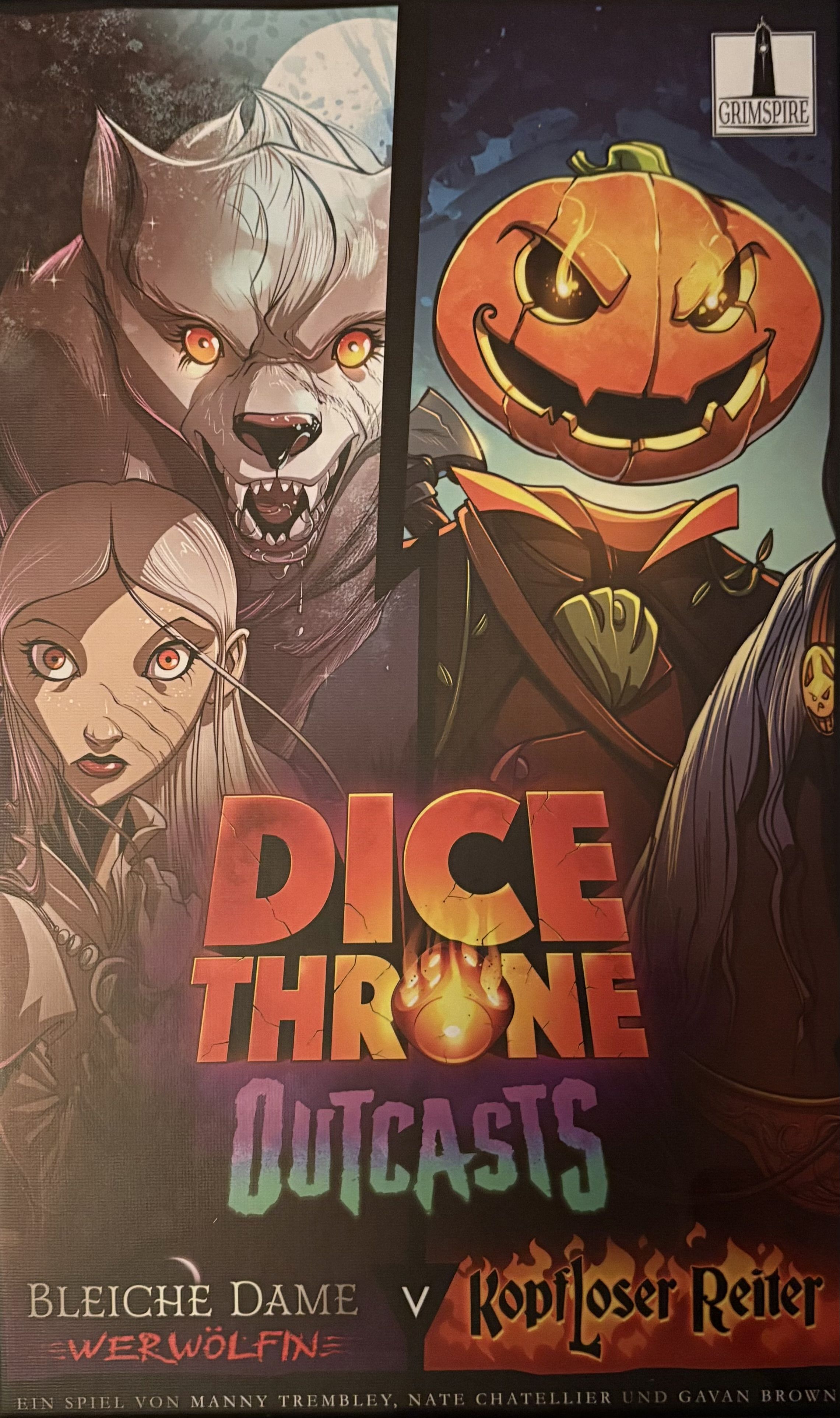 Dice Throne Outcasts: Bleiche Dame v. Kopfloser Reiter box art