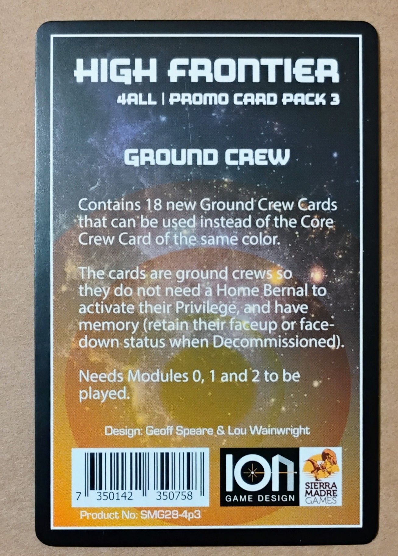High Frontier 4 All: Promo Pack 3 – Crew box art