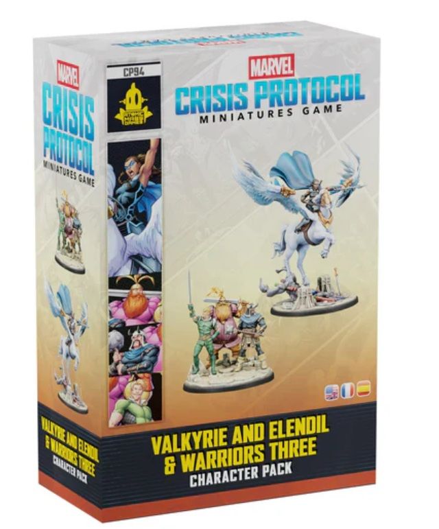 Marvel: Crisis Protocol – Valkyrie and Elendil & Warriors Three Character Pack doboz