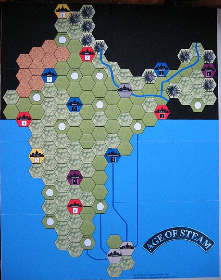India (fan expansion for Age of Steam) doboz