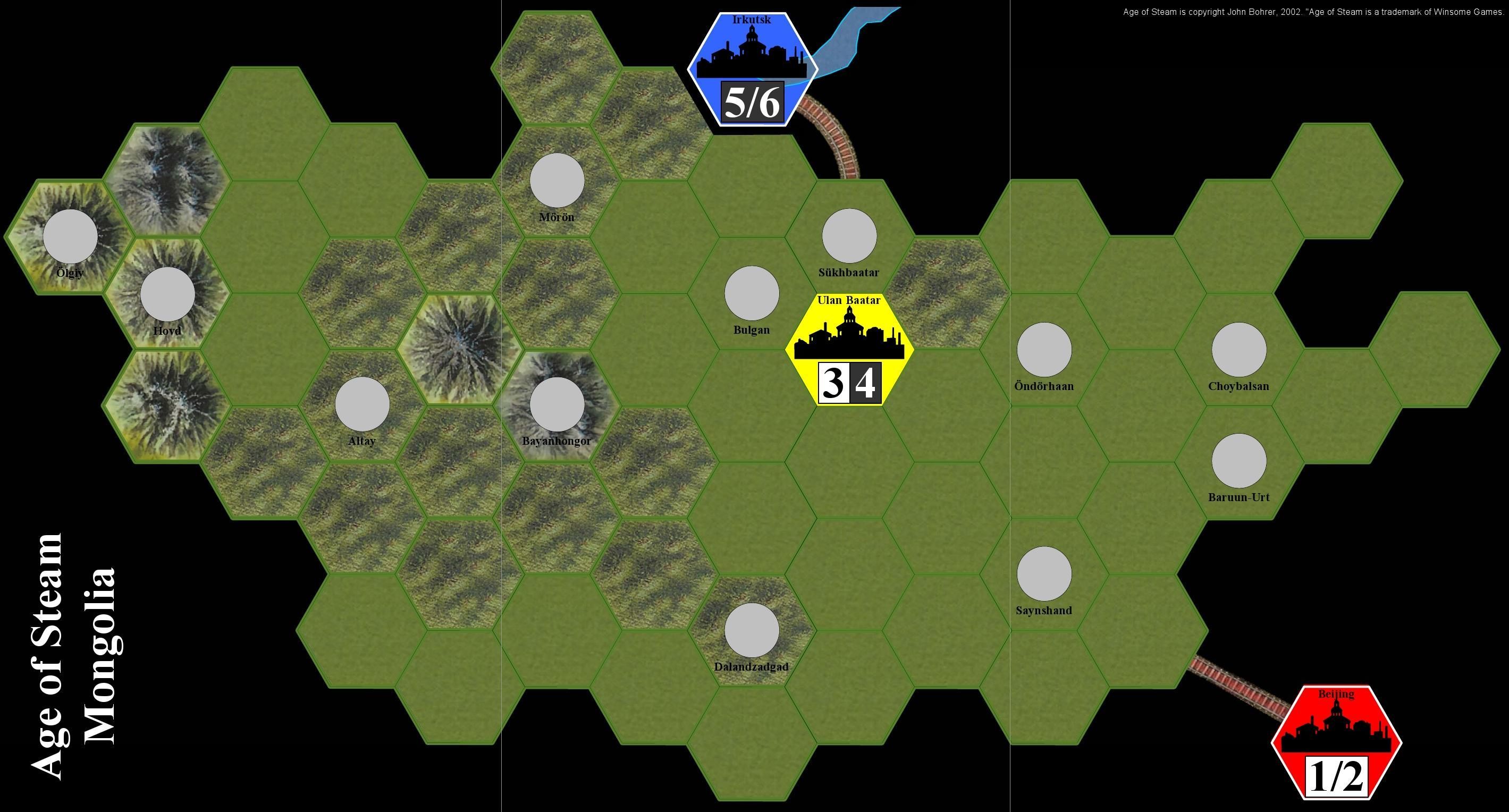 Mongolia (fan expansion for Age of Steam) doboz