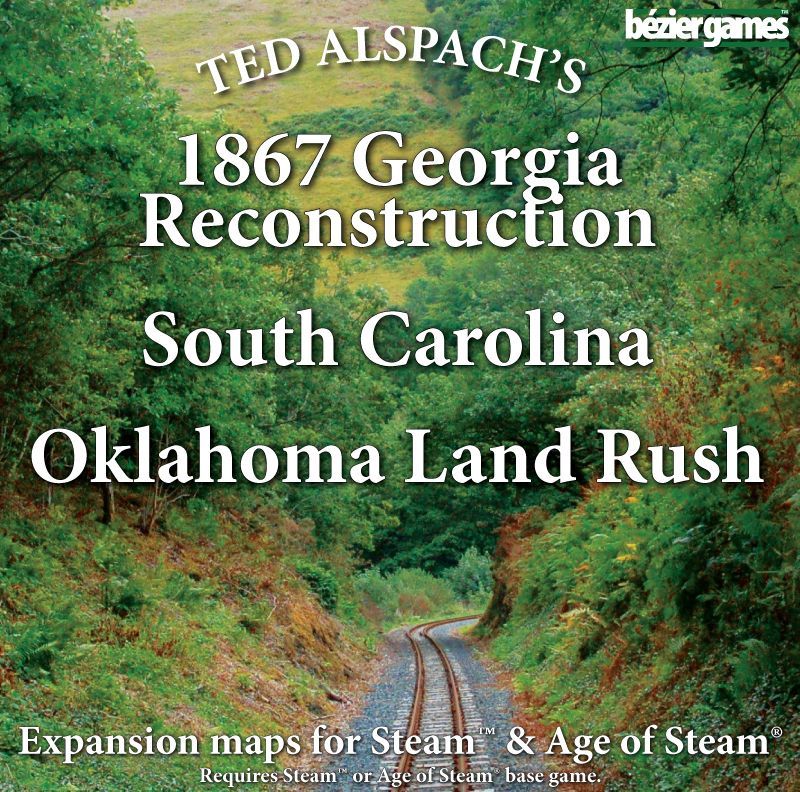 Coperta Age of Steam Expansion: 1867 Georgia Reconstruction, South Carolina & Oklahoma Land Rush
