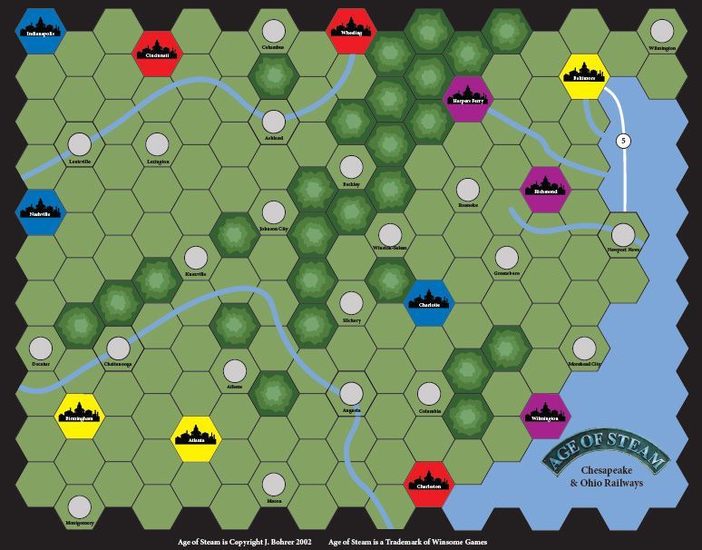 Age of Steam Expansion: Chesapeake & Ohio box art