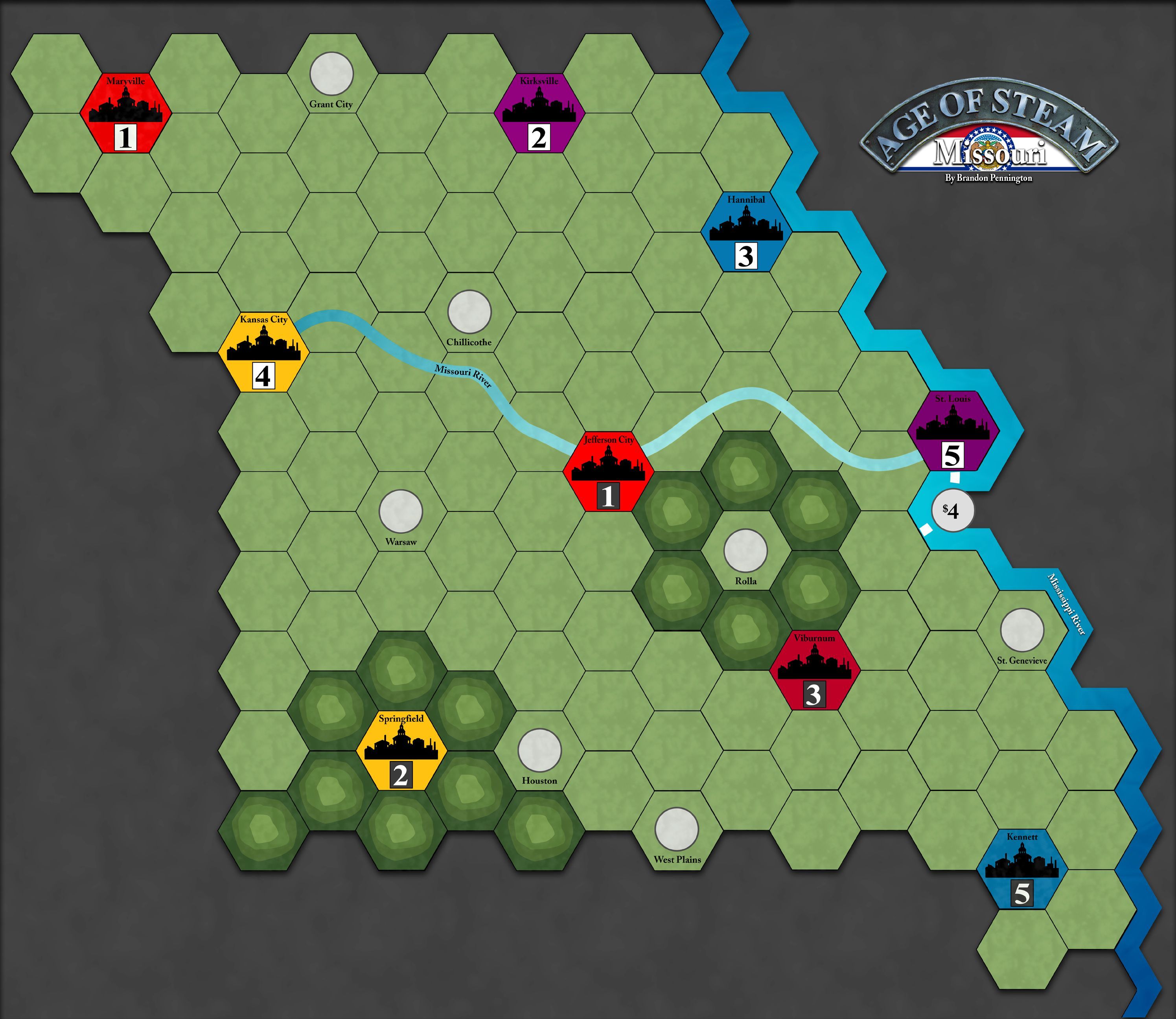 Coperta Missouri (fan expansion for Age of Steam)