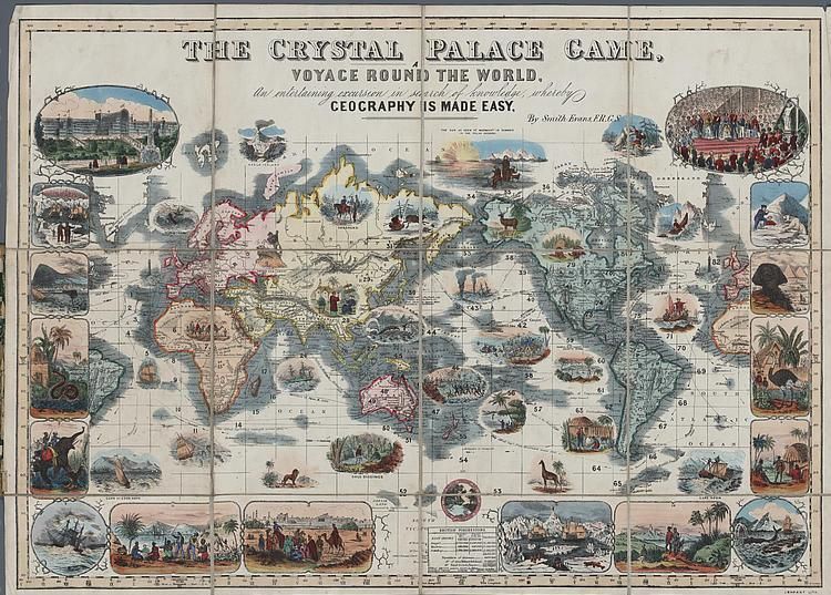 Coperta The Crystal Palace Game: A Voyage Round The World. An entertaining excursion in search of knowledge, whereby geography is made Easy