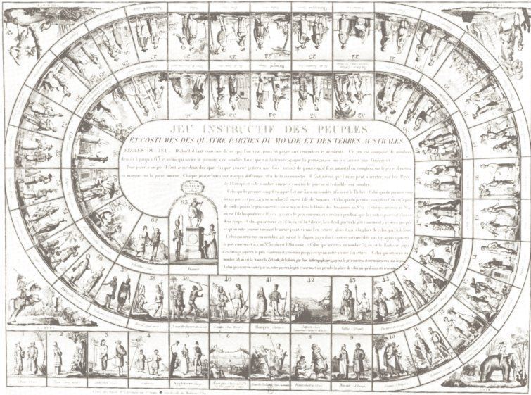 Jeu Instructif des Peuples et Costumes des Quatre Parties du Monde et des Terres Australes doboz
