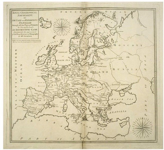 Royal Geographical Amusement or the Safe and Expeditious Traveller Through all the Parts of Europe by Sea and by Land box art