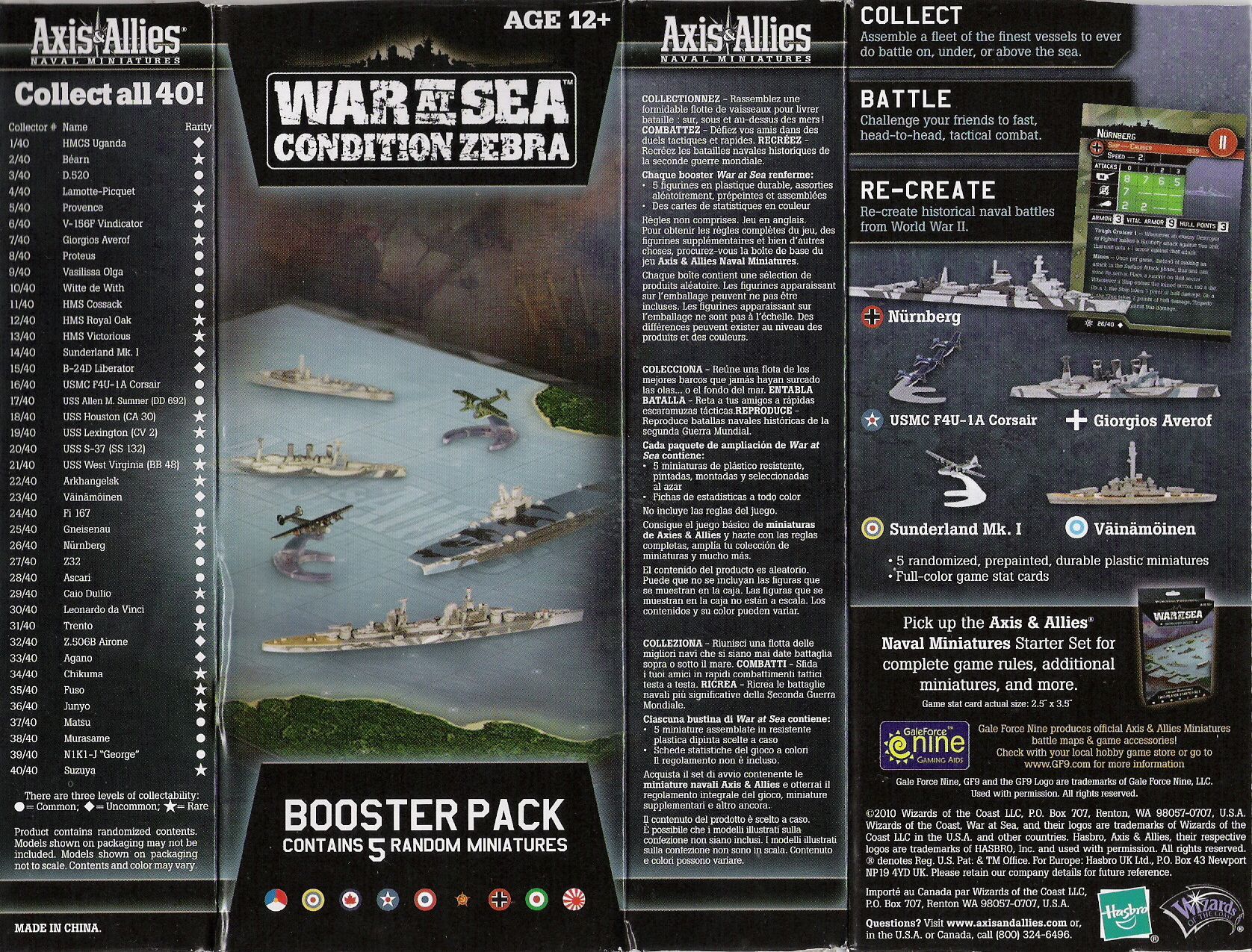Coperta Axis & Allies: War at Sea – Condition Zebra Booster Pack