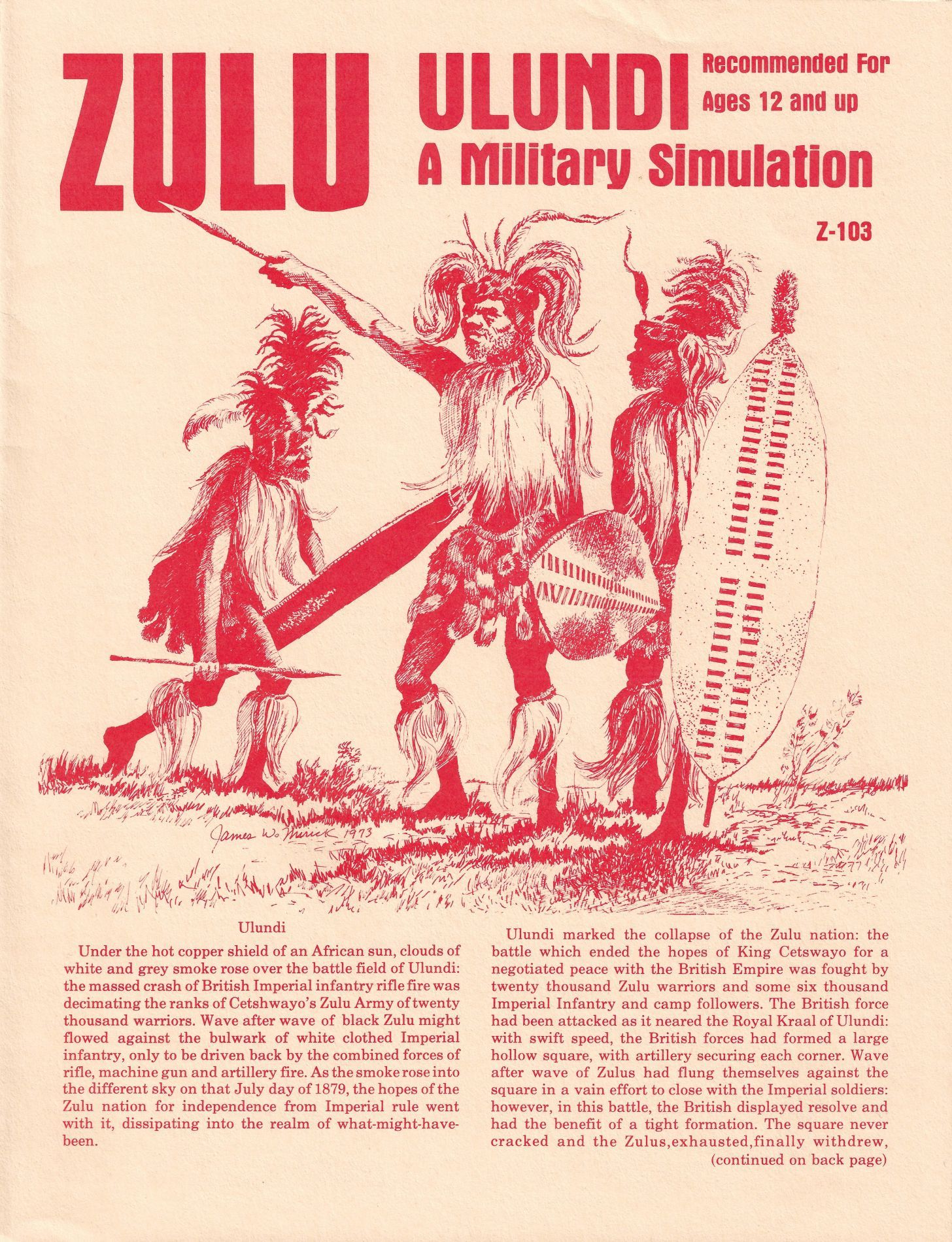 Zulu: Ulundi box art
