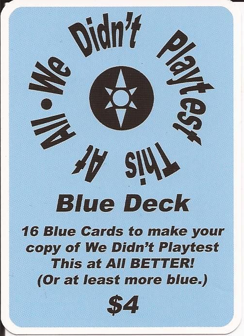We Didn't Playtest This at All: Blue Deck doboz