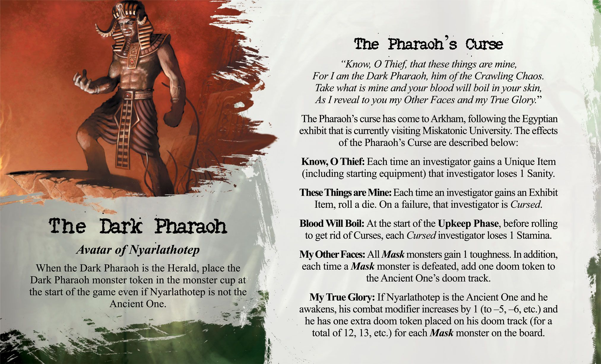 Arkham Horror: The Dark Pharaoh (Herald) box art