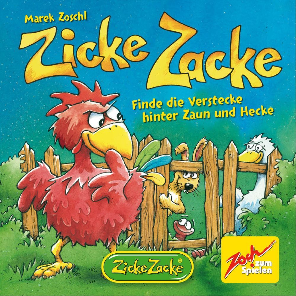 Zicke Zacke: Finde die Verstecke hinter Zaun und Hecke box art